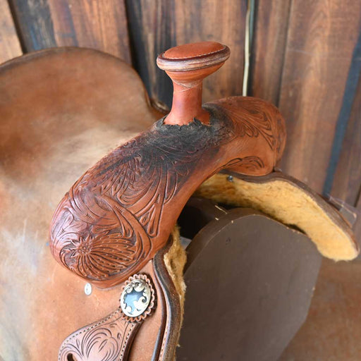 14" USED JEFF SMITH ROPING SADDLE Saddles - Used Jeff Smith