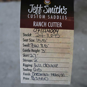 15.5" JEFF SMITH RANCH CUTTING SADDLE Saddles Jeff Smith   