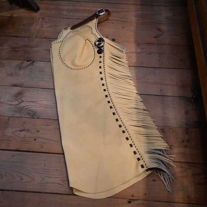 101's "Mello Yello" Stepthrough Chaps w/Black Cowhorn Conchos Tack - Chaps & Chinks Teskey's