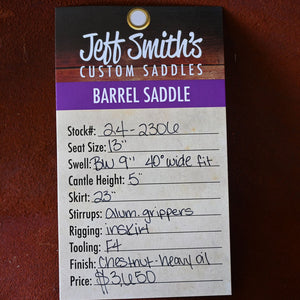 13" JEFF SMITH BARREL SADDLE Saddles Jeff Smith