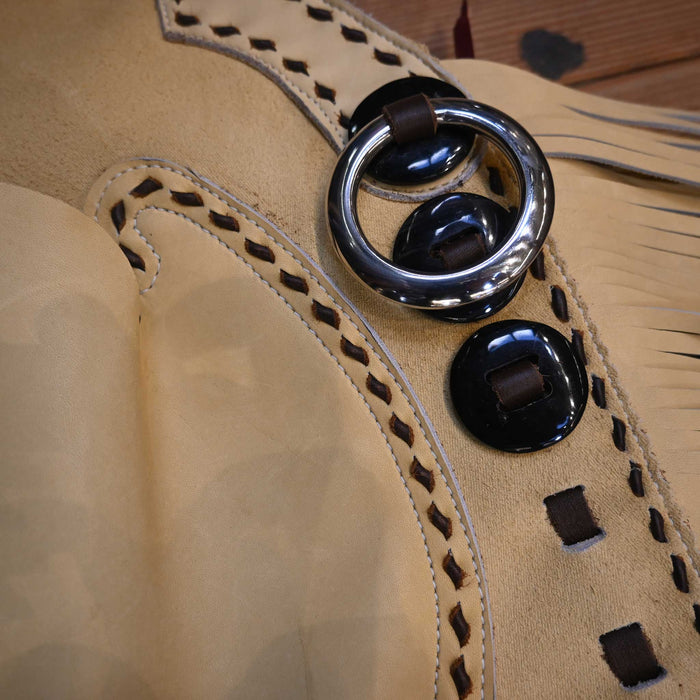 101's "Mello Yello" Stepthrough Chaps w/Black Cowhorn Conchos Tack - Chaps & Chinks Teskey's