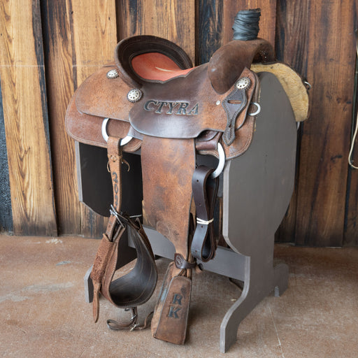 14.5" USED TESKEY'S ROPING SADDLE Saddles - Used Teskey's Saddlery