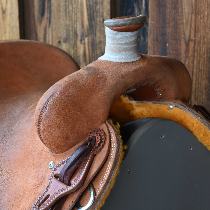 14" USED TESKEY'S STRIP DOWN RANCH SADDLE