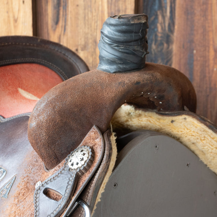 14.5" USED TESKEY'S ROPING SADDLE