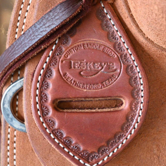 14" USED TESKEY'S STRIP DOWN RANCH SADDLE
