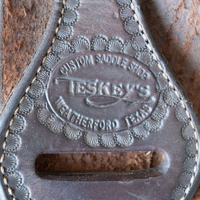 14.5" USED TESKEY'S ROPING SADDLE