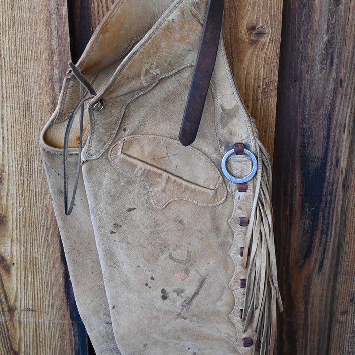 Beige Roughout Stepthrough Chaps