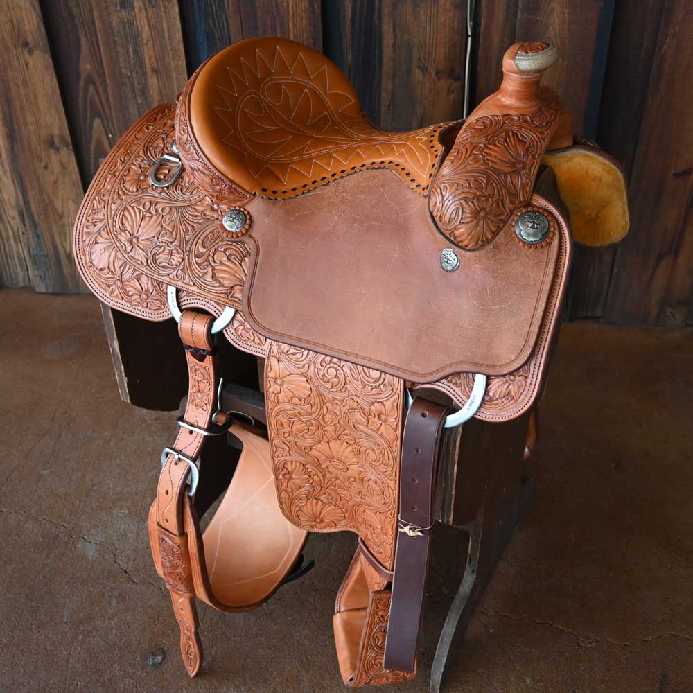 14" DAVID HASLERIG CALF ROPING SADDLE Saddles David Haslerig   