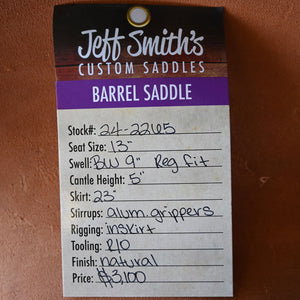 13" JEFF SMITH BARREL SADDLE Saddles Jeff Smith