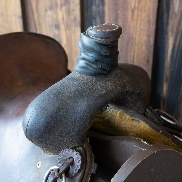 12" USED TESKEY'S YOUTH STRIP DOWN RANCH SADDLE