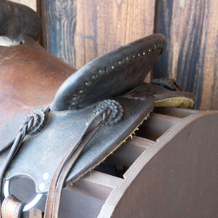 12" USED TESKEY'S YOUTH STRIP DOWN RANCH SADDLE