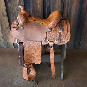 14" DAVID HASLERIG CALF ROPING SADDLE Saddles David Haslerig   