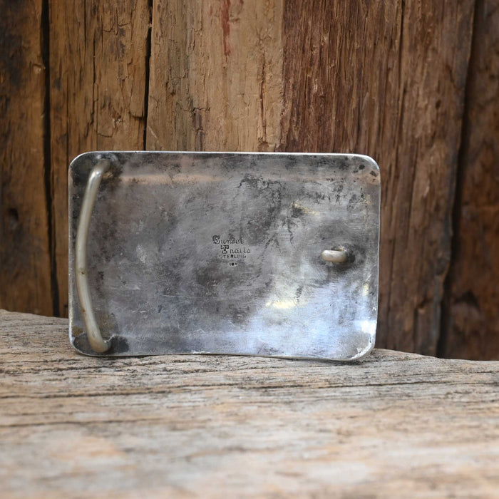50's-60's Sunset Trails Sterling Silver & 10k Gold Belt Buckle