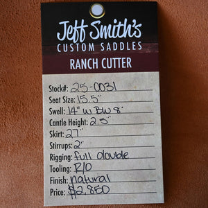 15.5" JEFF SMITH RANCH CUTTER SADDLE Saddles Jeff Smith