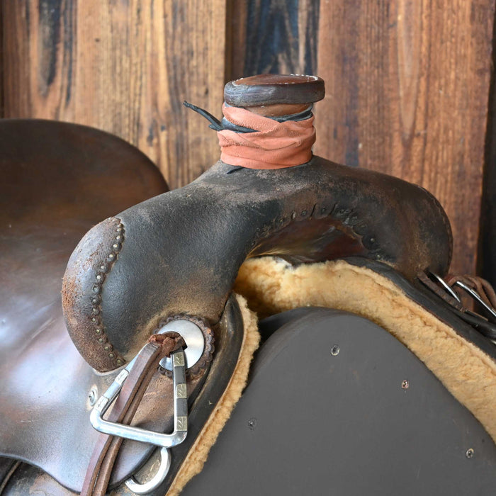 16" USED TESKEY'S STRIP DOWN RANCH SADDLE