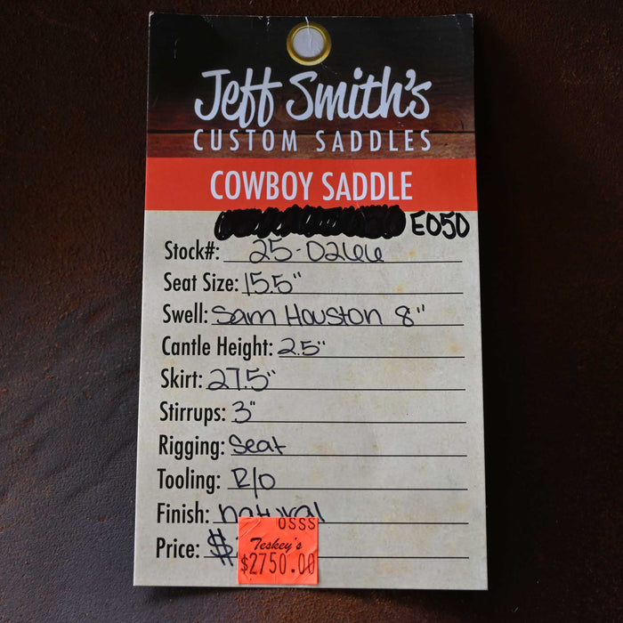 15.5" JEFF SMITH COWBOY SADDLE Saddles - Used Jeff Smith