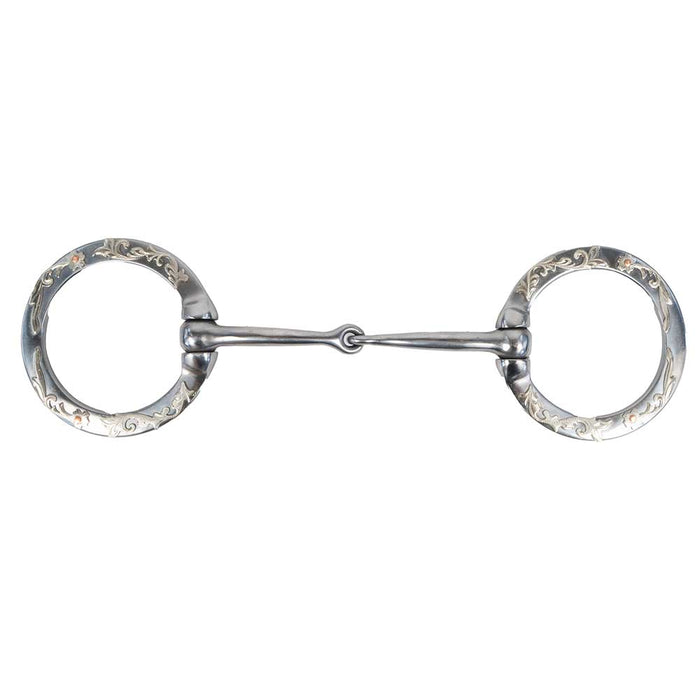 O Ring Snaffle With Floral Accents Tack - Bits Formay   