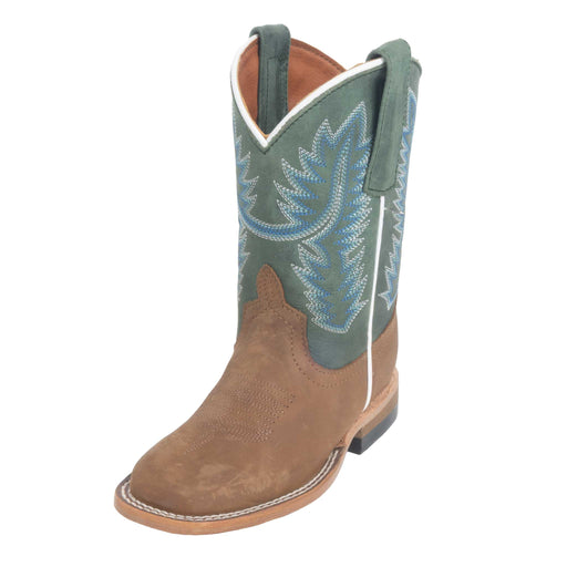 Horse Power Boy's Tan/Green Western Boot KIDS - Footwear - Boots Horse Power