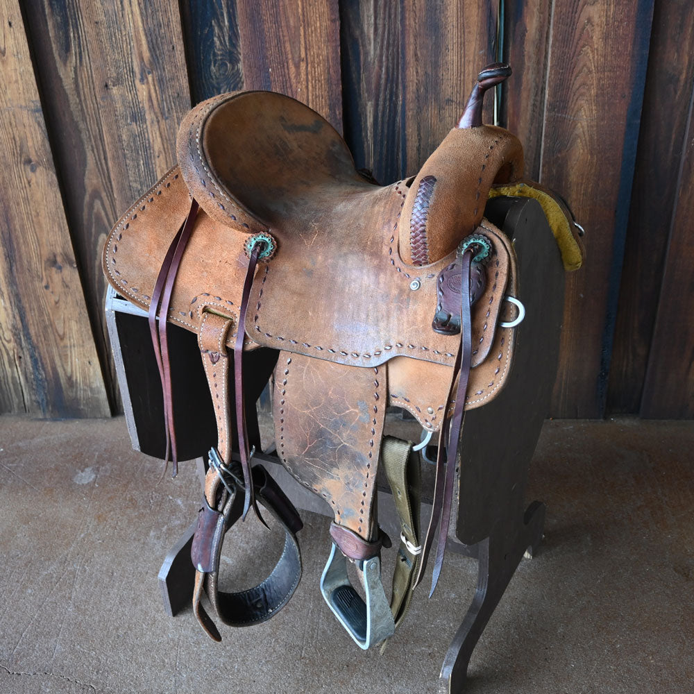 14" USED FORT WORTH BARREL SADDLE Saddles - Used Fort Worth Saddle Co.