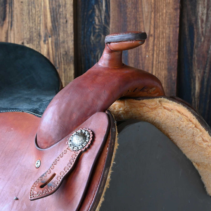 16" USED SLONE SADDLES SILVER SERIES STEER WRESTLING SADDLE