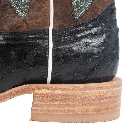 R. Watson Women's Black Bruciato Full Quill Ostrich Western Boot WOMEN - Footwear - Boots - Exotic Boots R Watson