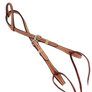 Teskey's Pony One Ear Basket Stamped Headstall Tack - Headstalls Teskeys Natural  