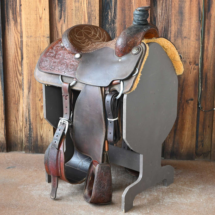 14" USED CACTUS RELENTLESS TEAM ROPING SADDLE