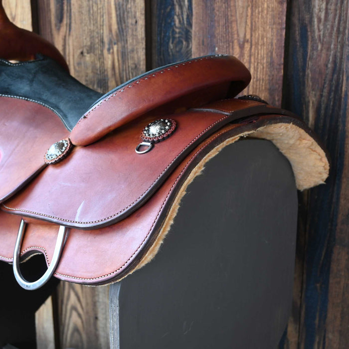 16" USED SLONE SADDLES SILVER SERIES STEER WRESTLING SADDLE
