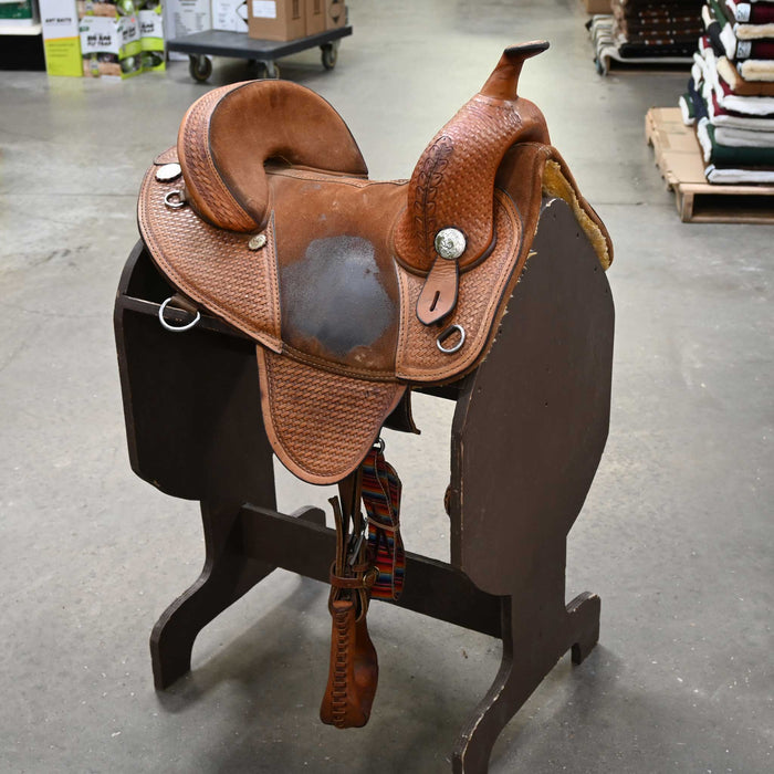 14" USED CIRCLE Y BARREL SADDLE