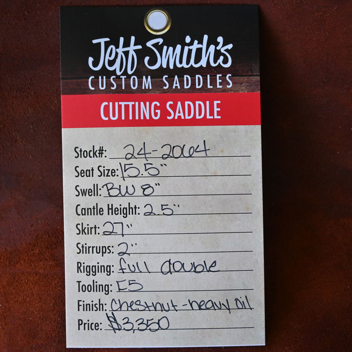 15.5" JEFF SMITH BUSTER WELCH CUTTING SADDLE Saddles - New Jeff Smith