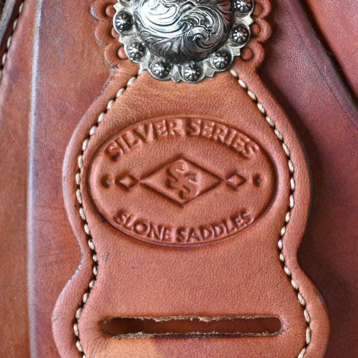 16" USED SLONE SADDLES SILVER SERIES STEER WRESTLING SADDLE