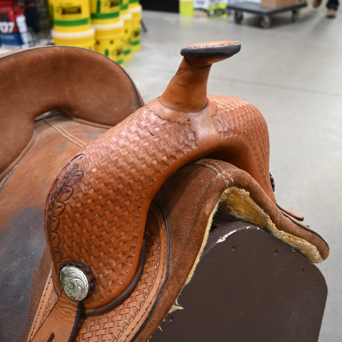 14" USED CIRCLE Y BARREL SADDLE