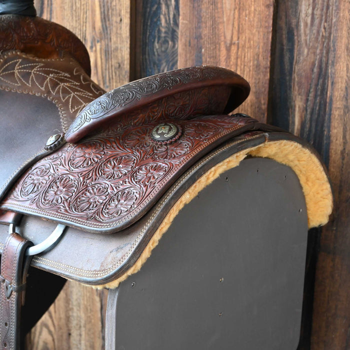 14" USED CACTUS RELENTLESS TEAM ROPING SADDLE
