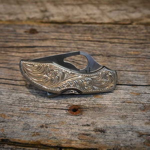 Silver Engraved Knife by Tittor _CA1000 Knives Tittor   