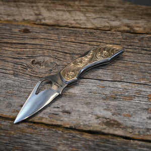 Silver Engraved Knife by Tittor _CA1001 Knives Tittor   