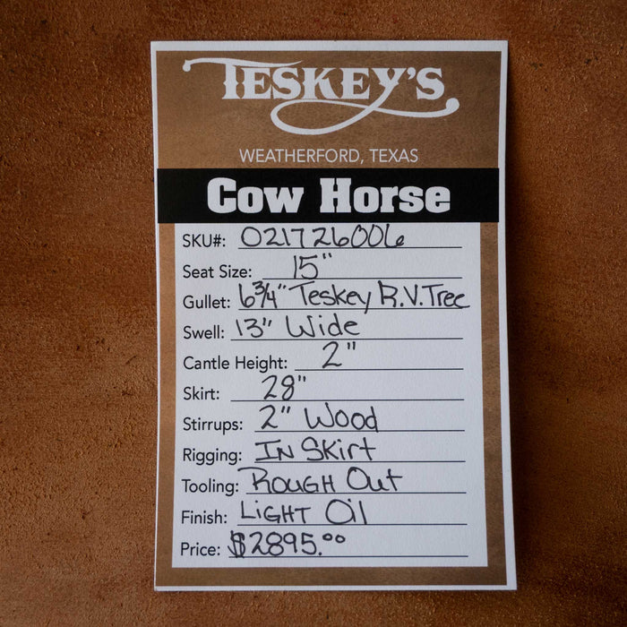 15" TESKEY'S RANCH VERSATILITY SADDLE Saddles - New Teskey's Saddlery
