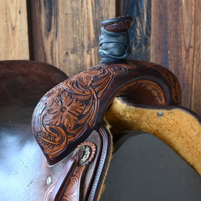 16" USED JEFF SMITH RANCH CUTTER SADDLE