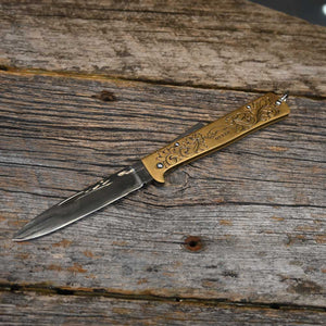 Cody Kimball Silver Engraved Knife _CA1002 Knives Cody Kimball   