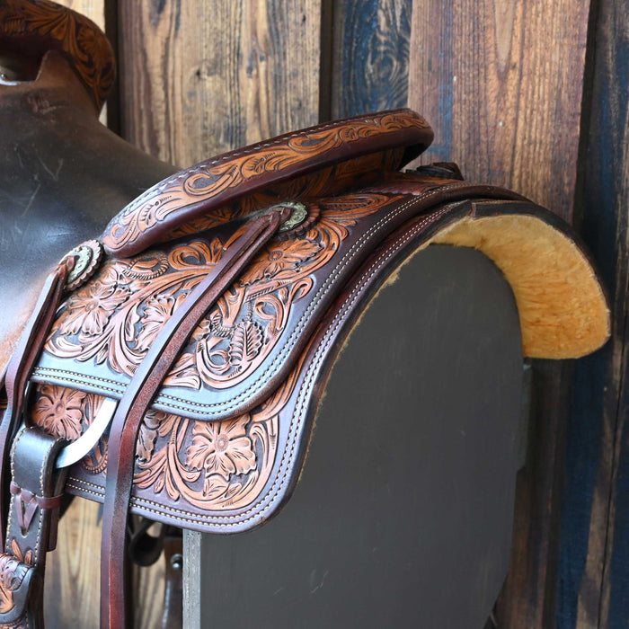 16" USED JEFF SMITH RANCH CUTTER SADDLE