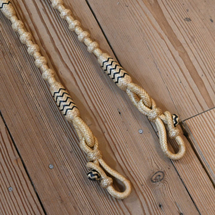 Hand Braided 110" Rawhide Romel Reins