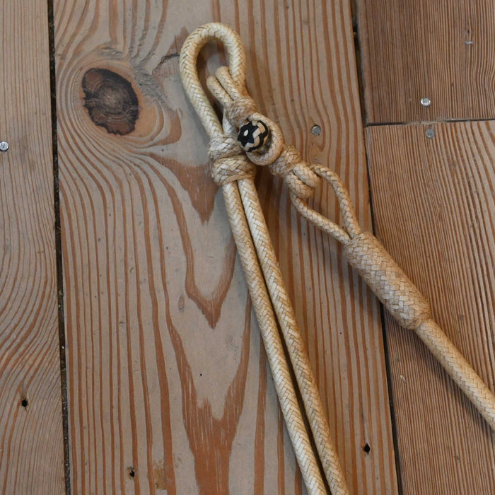 Hand Braided 110" Rawhide Romel Reins
