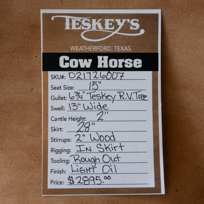 15" TESKEY'S RANCH VERSATILITY SADDLE Saddles - New Teskey's Saddlery