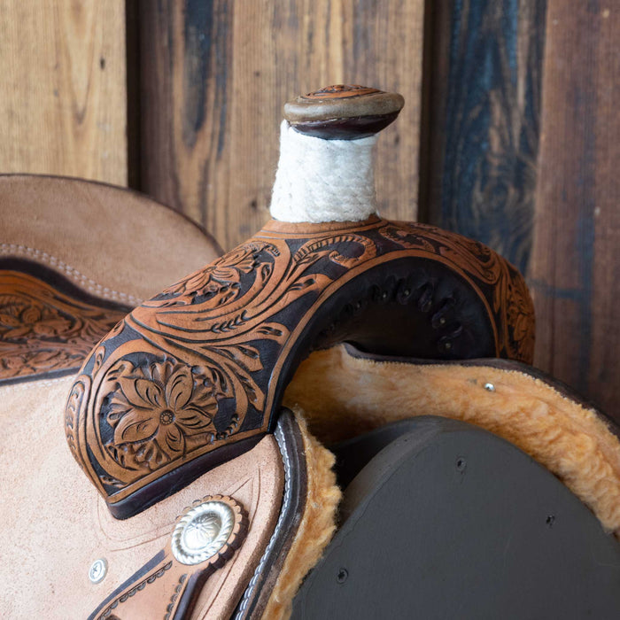14.5" USED CORRIENTE TEAM ROPING SADDLE