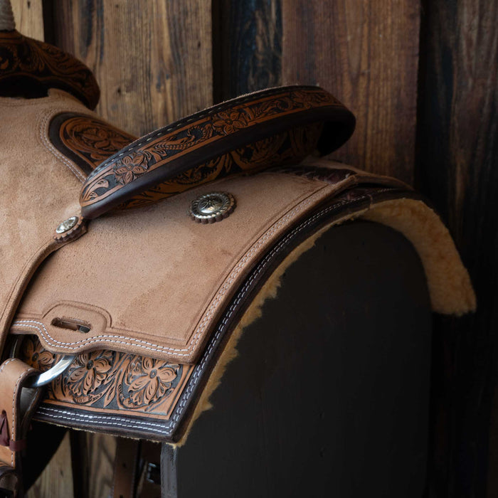 14.5" USED CORRIENTE TEAM ROPING SADDLE