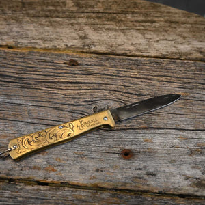 Cody Kimball Silver Engraved Knife _CA1004 Knives Cody Kimball   