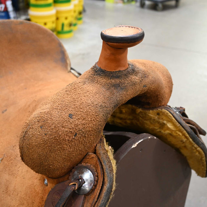 15.5" USED TESKEY'S TEAM ROPING SADDLE