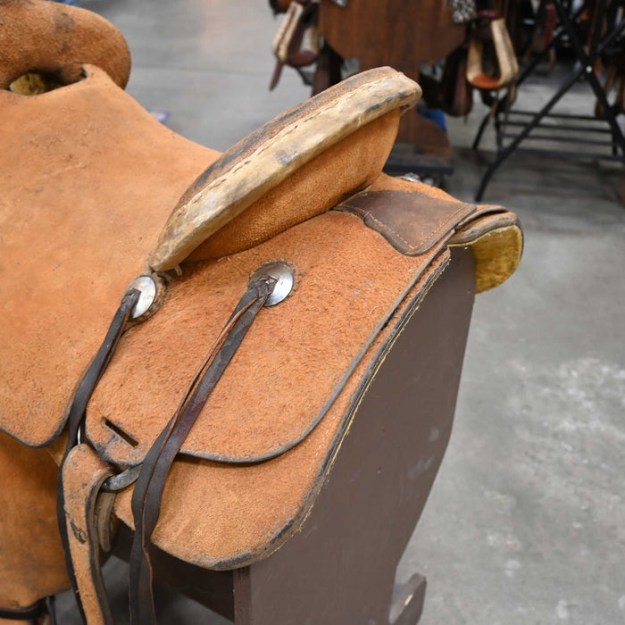 15.5" USED TESKEY'S TEAM ROPING SADDLE