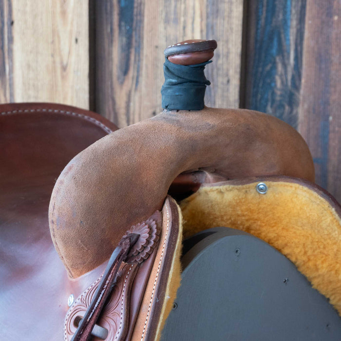 17" USED JEFF SMITH RANCH CUTTER SADDLE