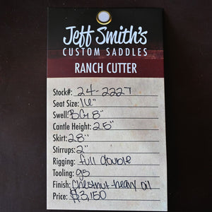 16" JEFF SMITH RANCH CUTTER SADDLE Saddles Jeff Smith