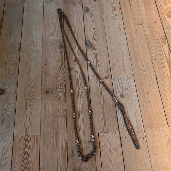 Hand Braided 110" Rawhide Romel Reins